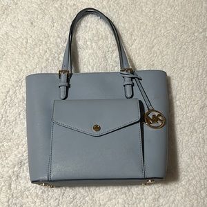 Michael Kors sky blue purse.